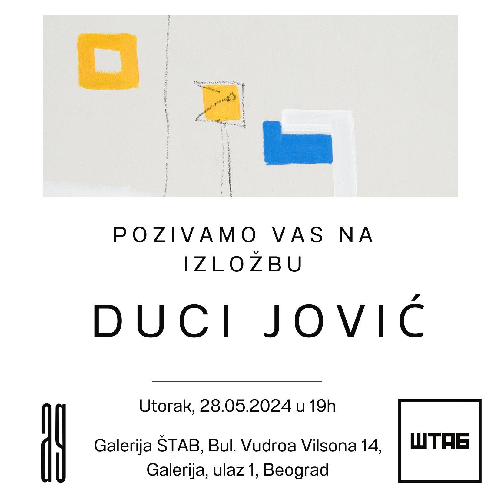 Flajer za DUCI JOVIĆ - izložba slika