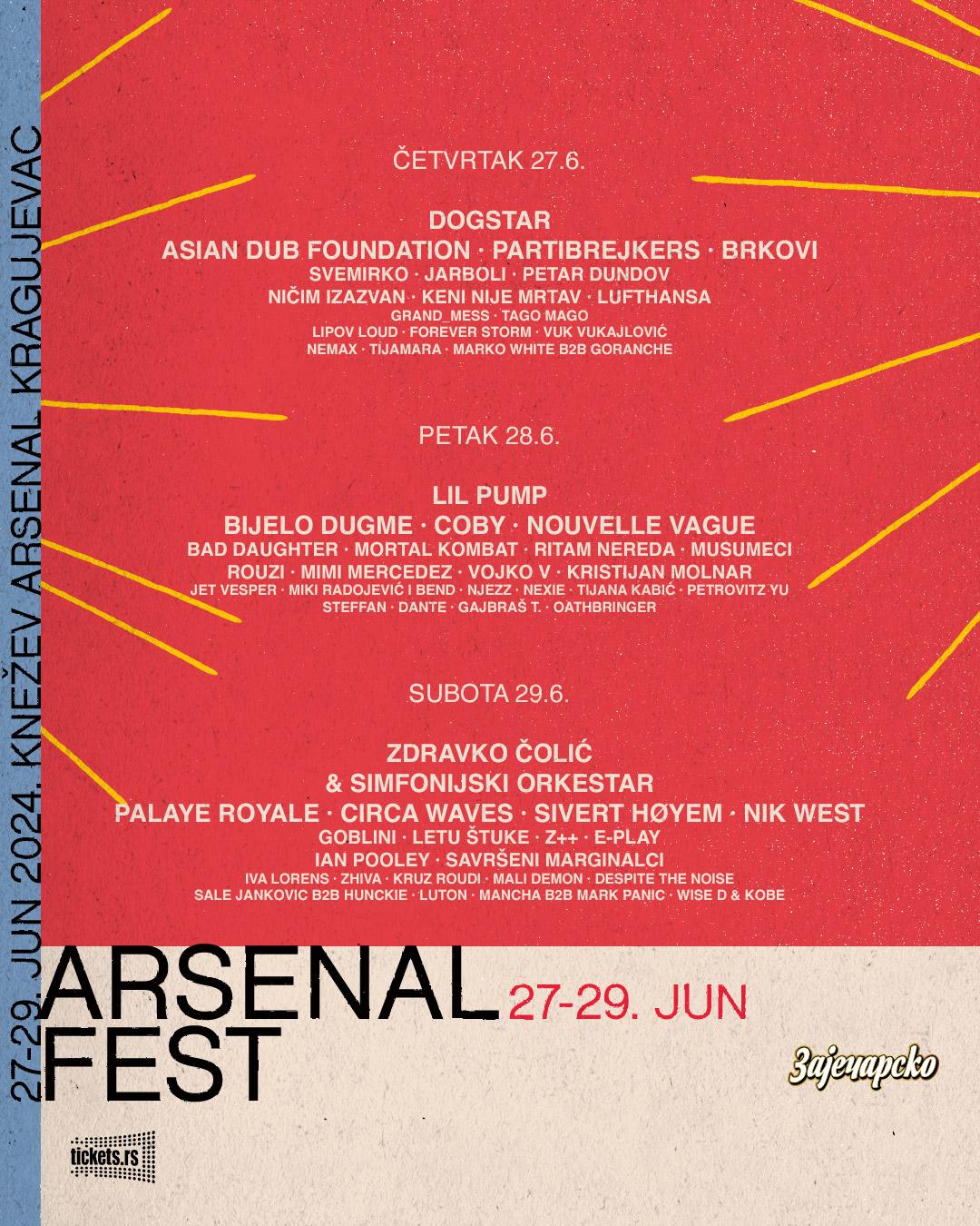 Flajer za Arsenal Fest 2024