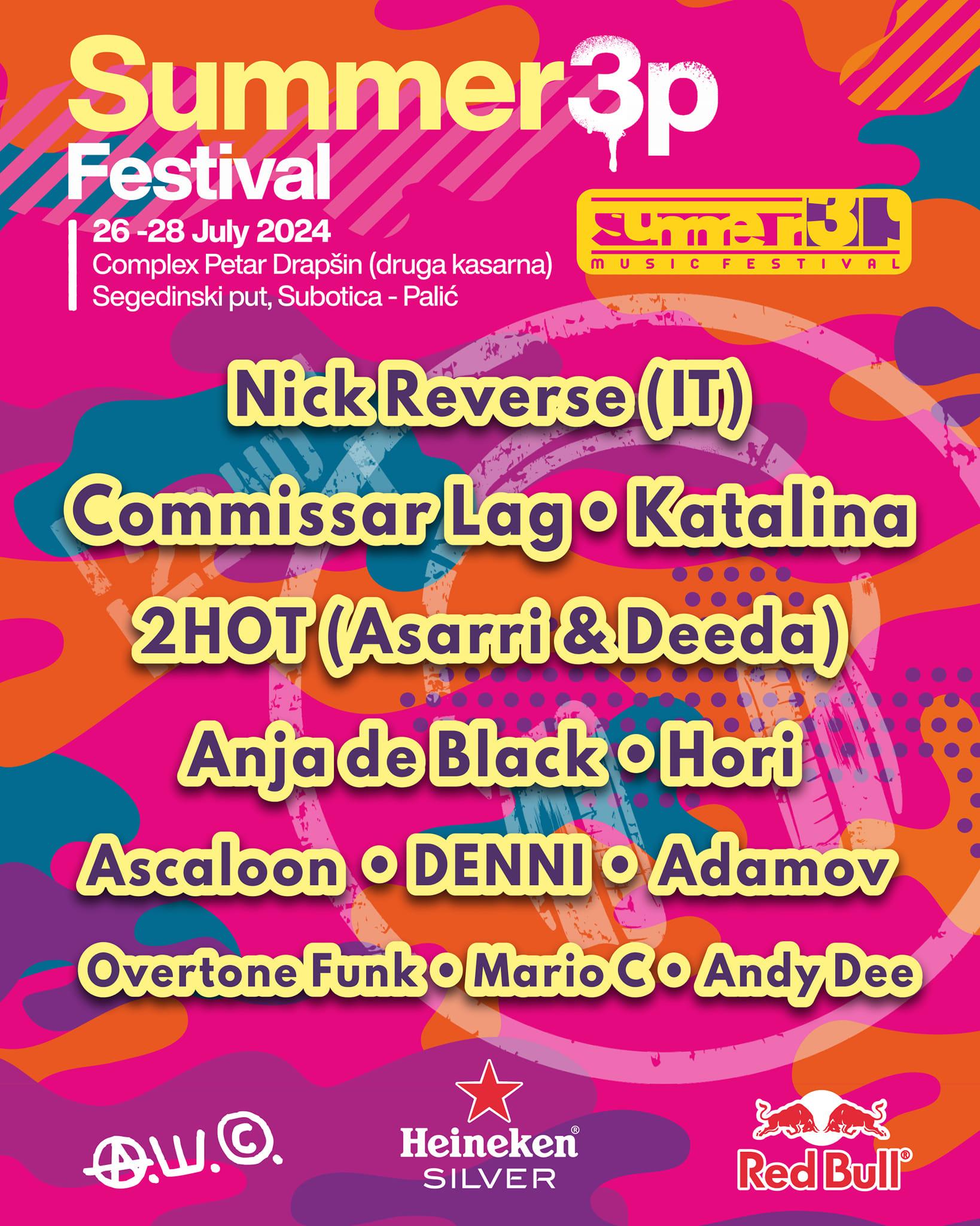 Flajer za Summer3p Festival 2024