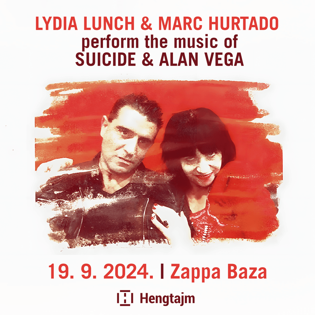 Flajer za Lydia Lunch (USA) i Marc Hurtado (MA)