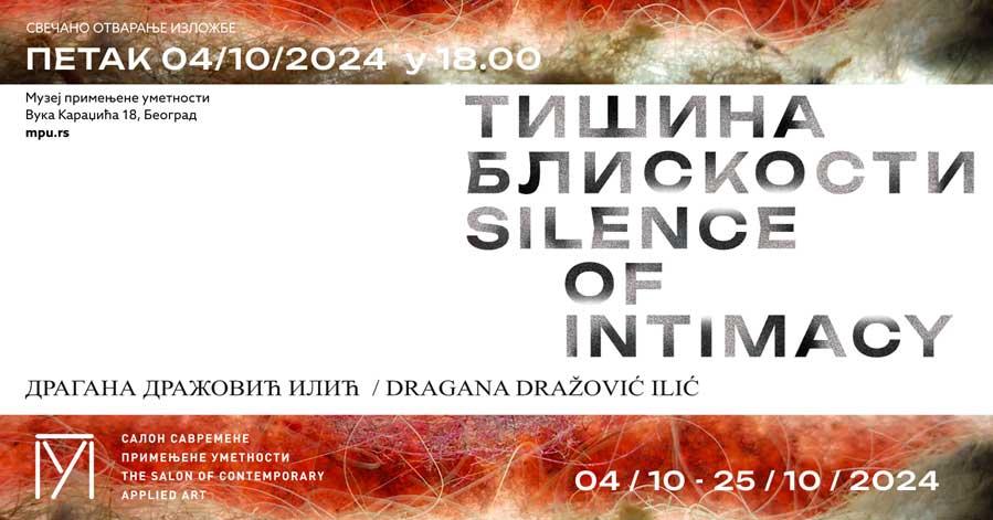 Flajer za Tišina bliskosti: Dragana Dražović Ilić