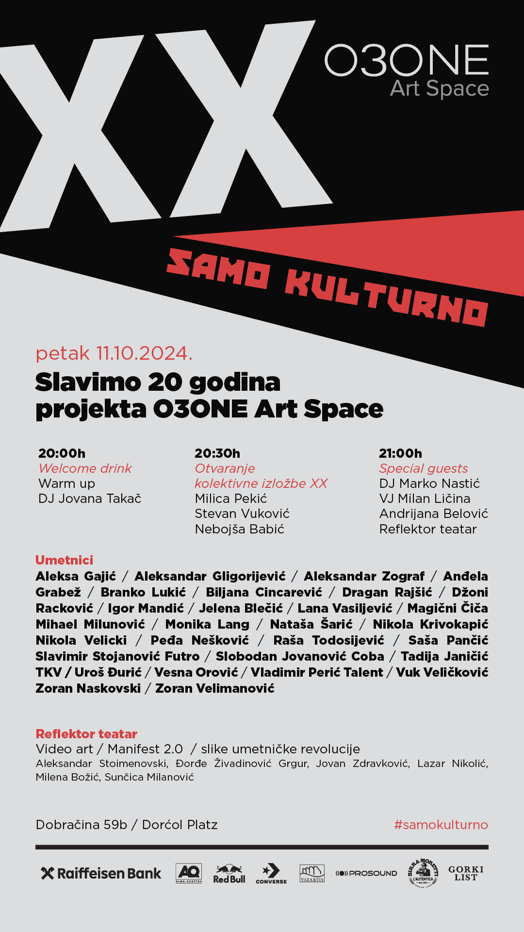 Flajer za O3one XX: Samo kulturno