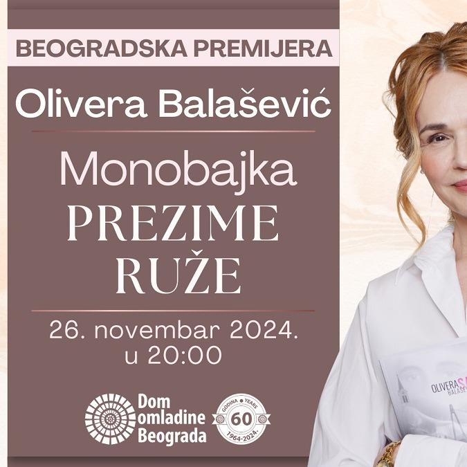 Slika za Monobajka „Prezime ruže“: Olivera Balašević