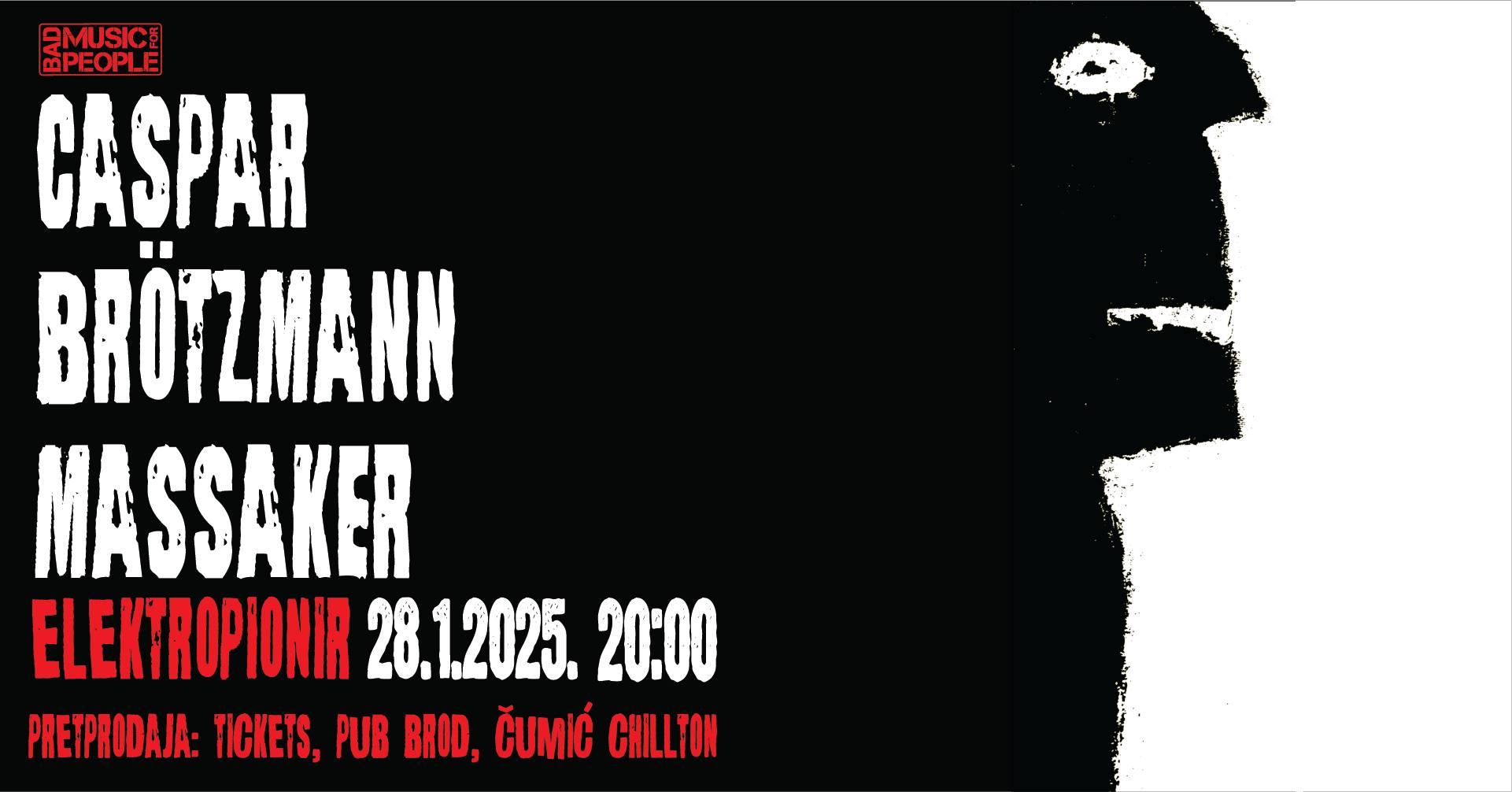 Flajer za Caspar Brötzmann Massaker (GER)