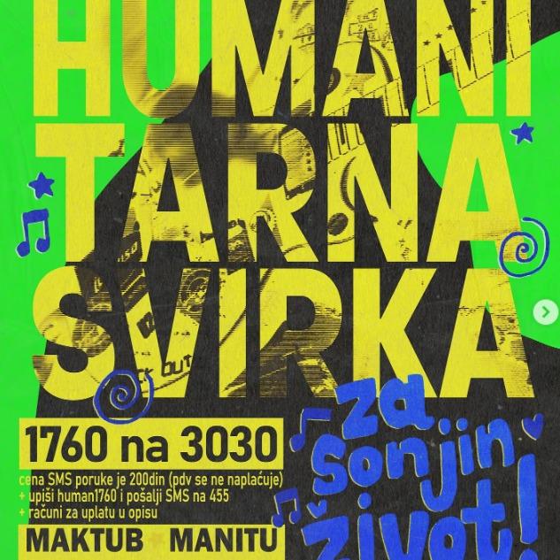 Slika za Humanitarna svirka za Sonjin život