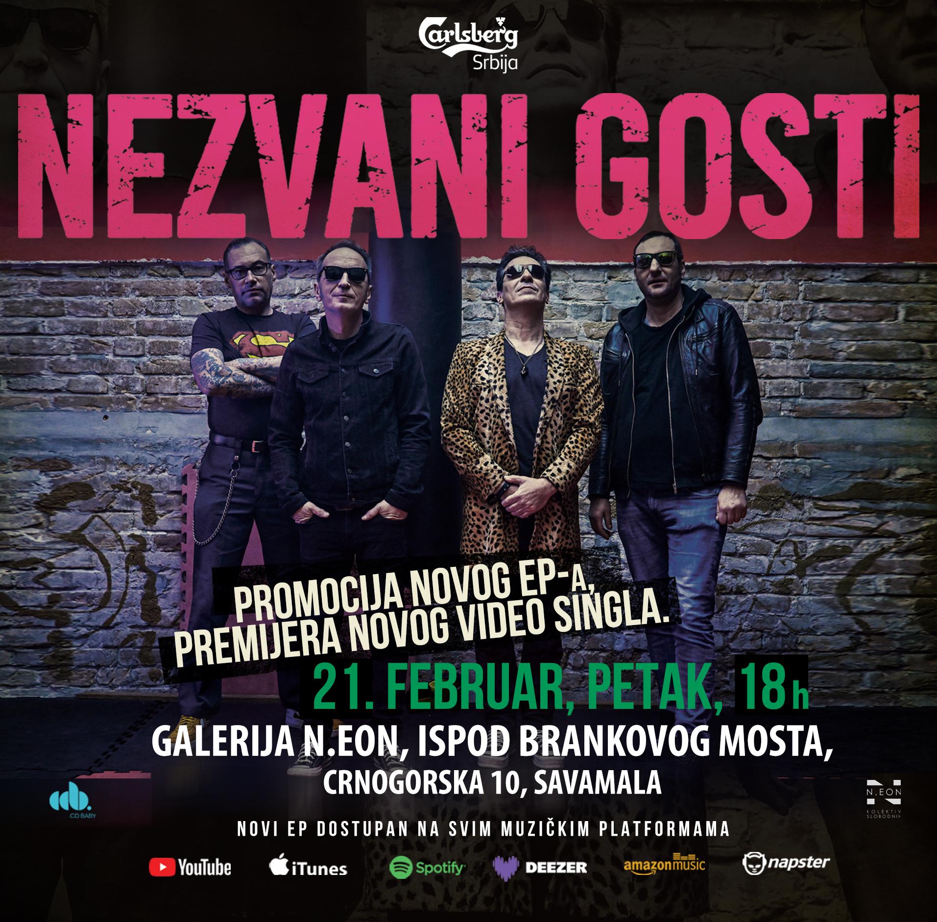 Flajer za Nezvani gosti - Promocija novog EP-a