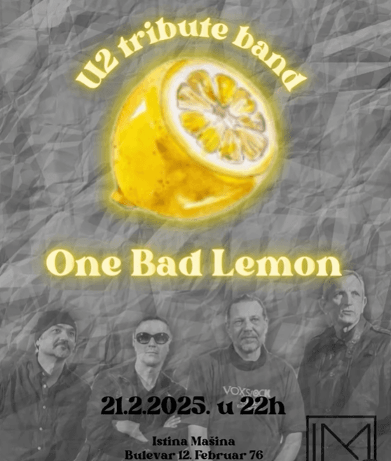 Slika za One Bad Lemon - U2 tribute band