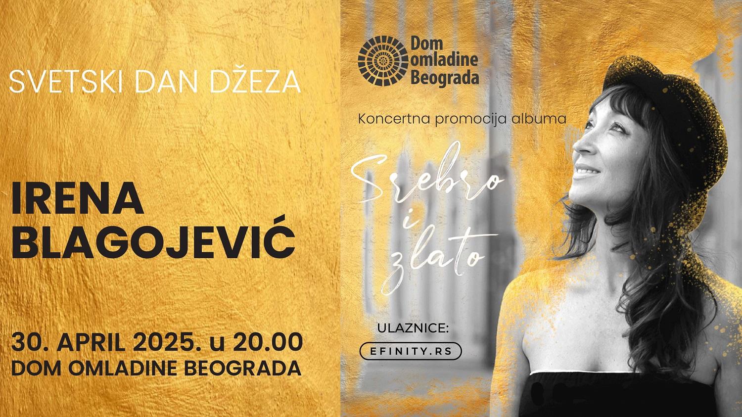 Flajer za Svetski dan džeza: Irena Blagojević