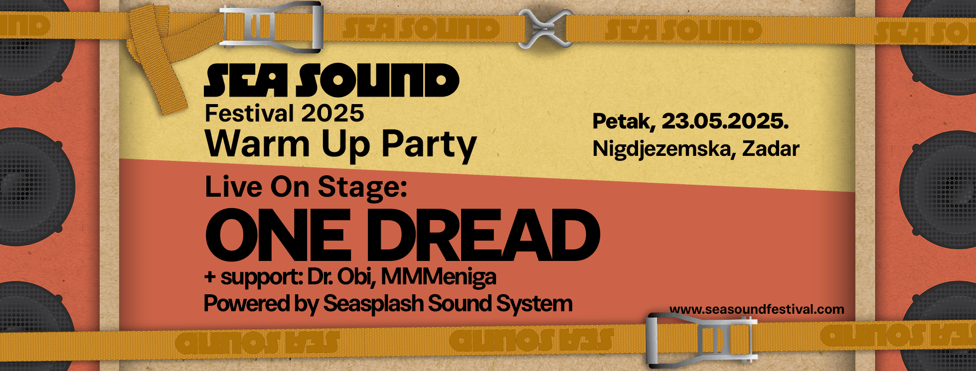 Flajer za Zadar Sea Sound warmup: One Dread + DJs