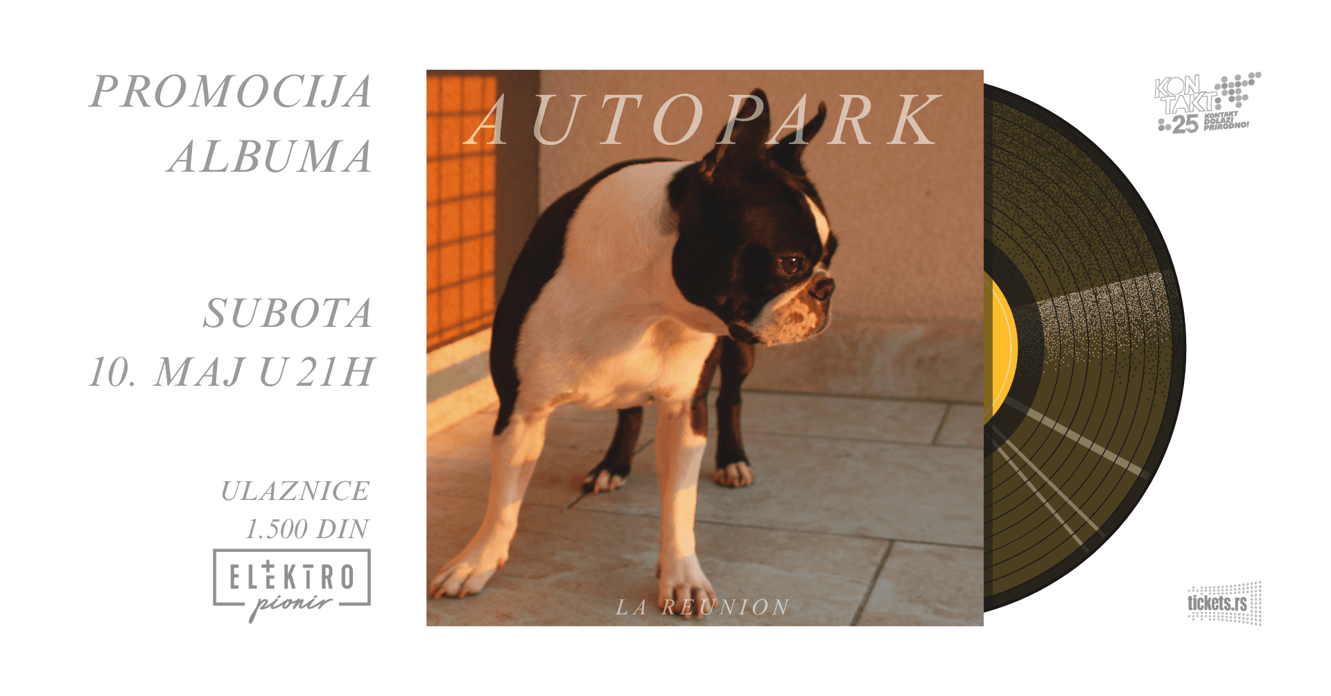Flajer za Autopark promoviše album "La Reunion"