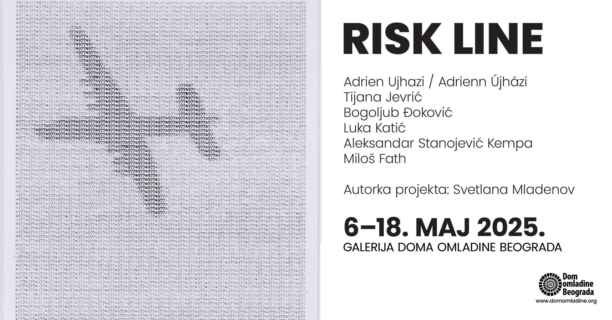 Flajer za Izložba “RISK LINE” grupe umetnika