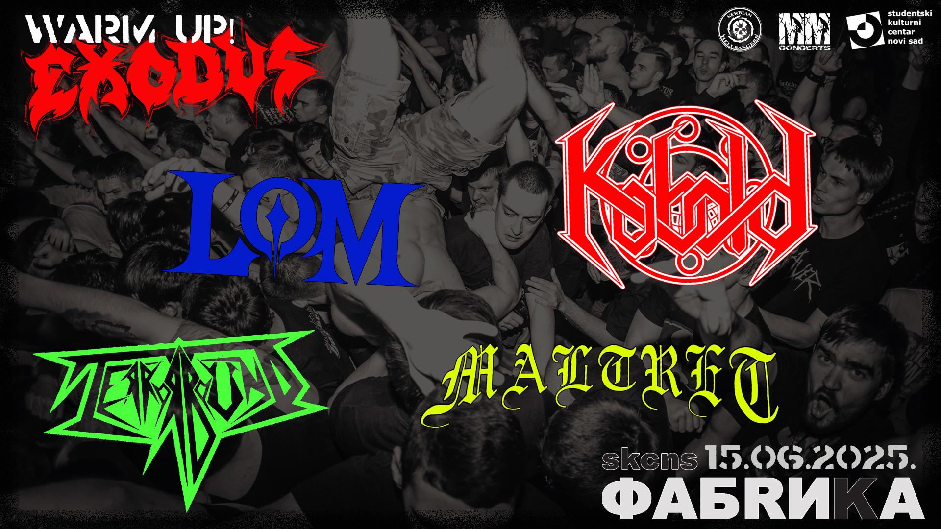 Slika za Domaće zagrevanje za EXODUS koncert