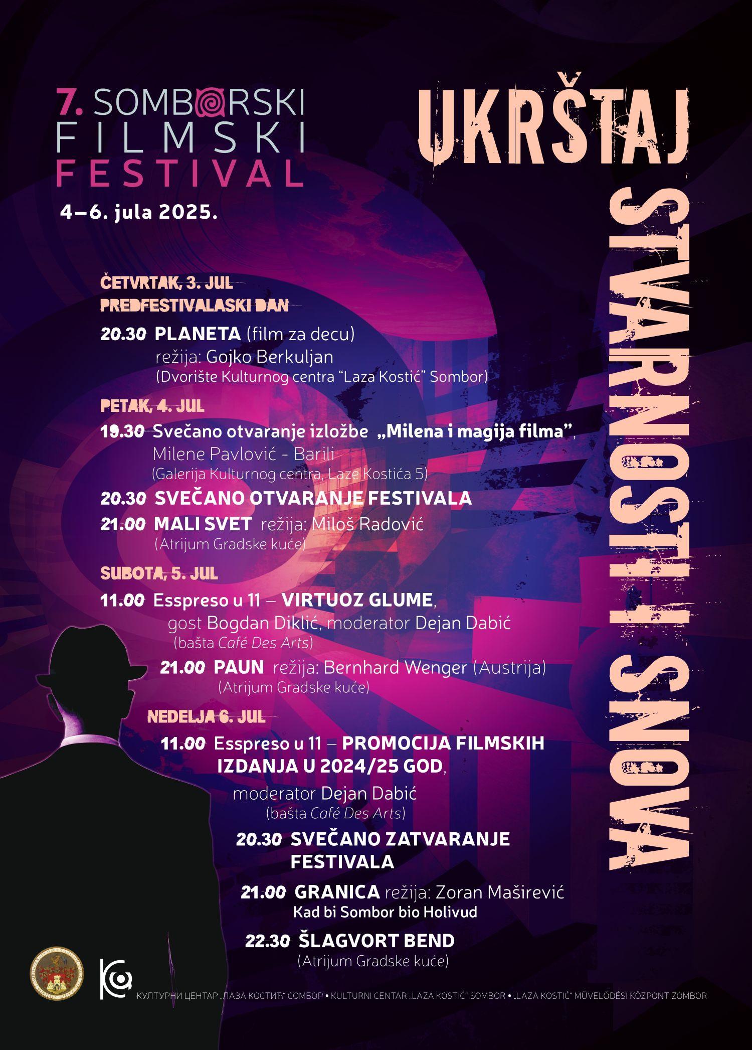 Flajer za Somborski filmski festival 2025