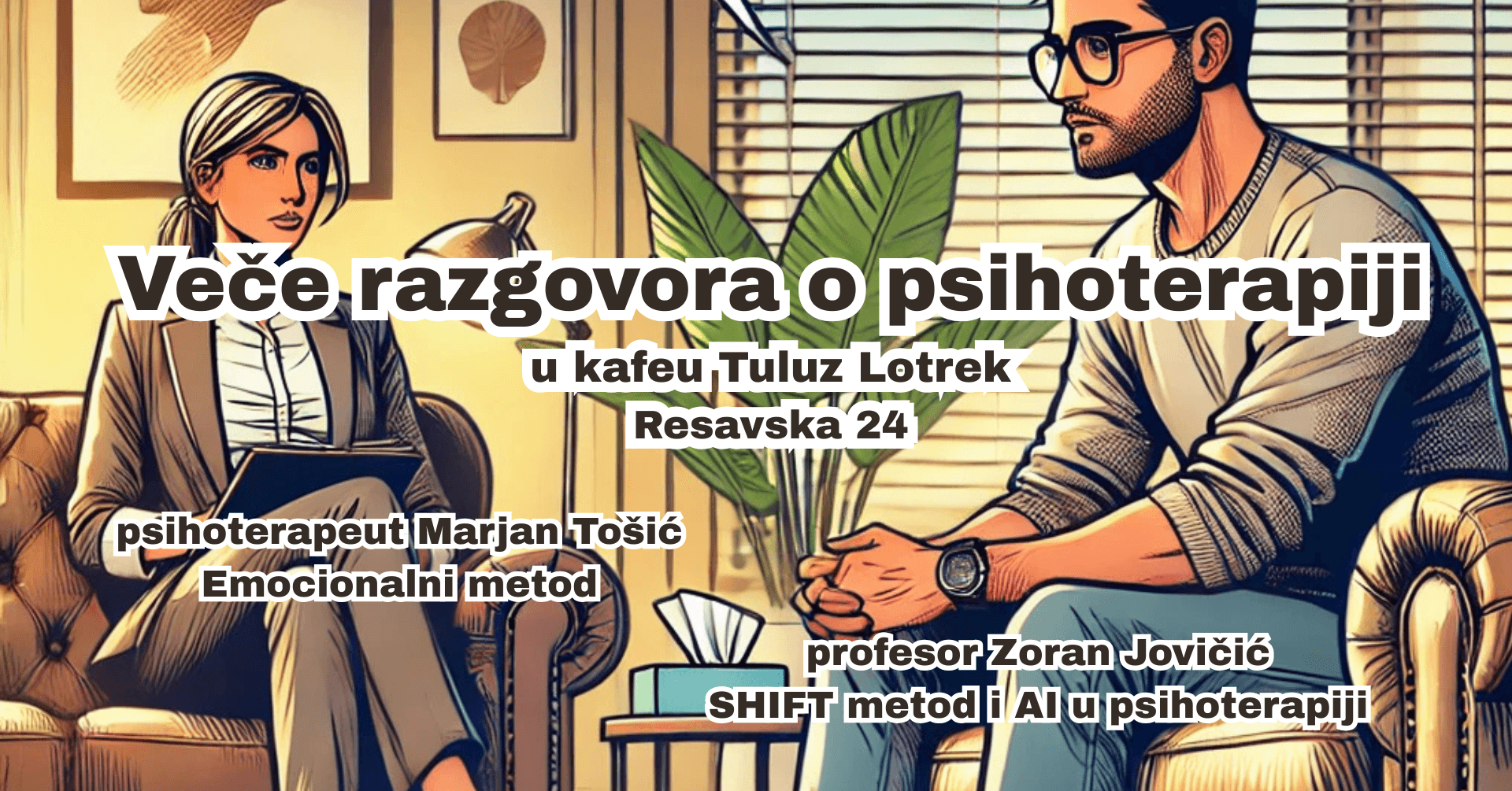 Slika za Veče razgovora o psihoterapiji