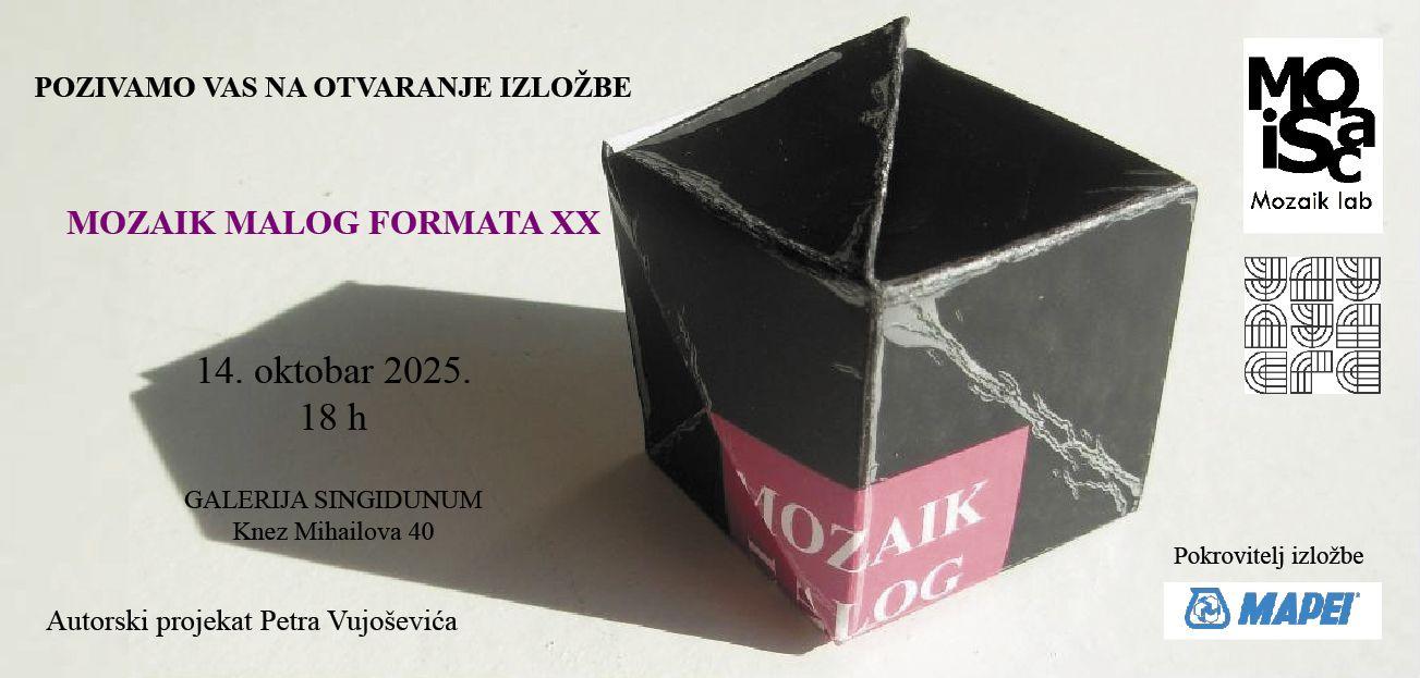 Flajer za Mozaik malog formata XX: Petar Vujošević