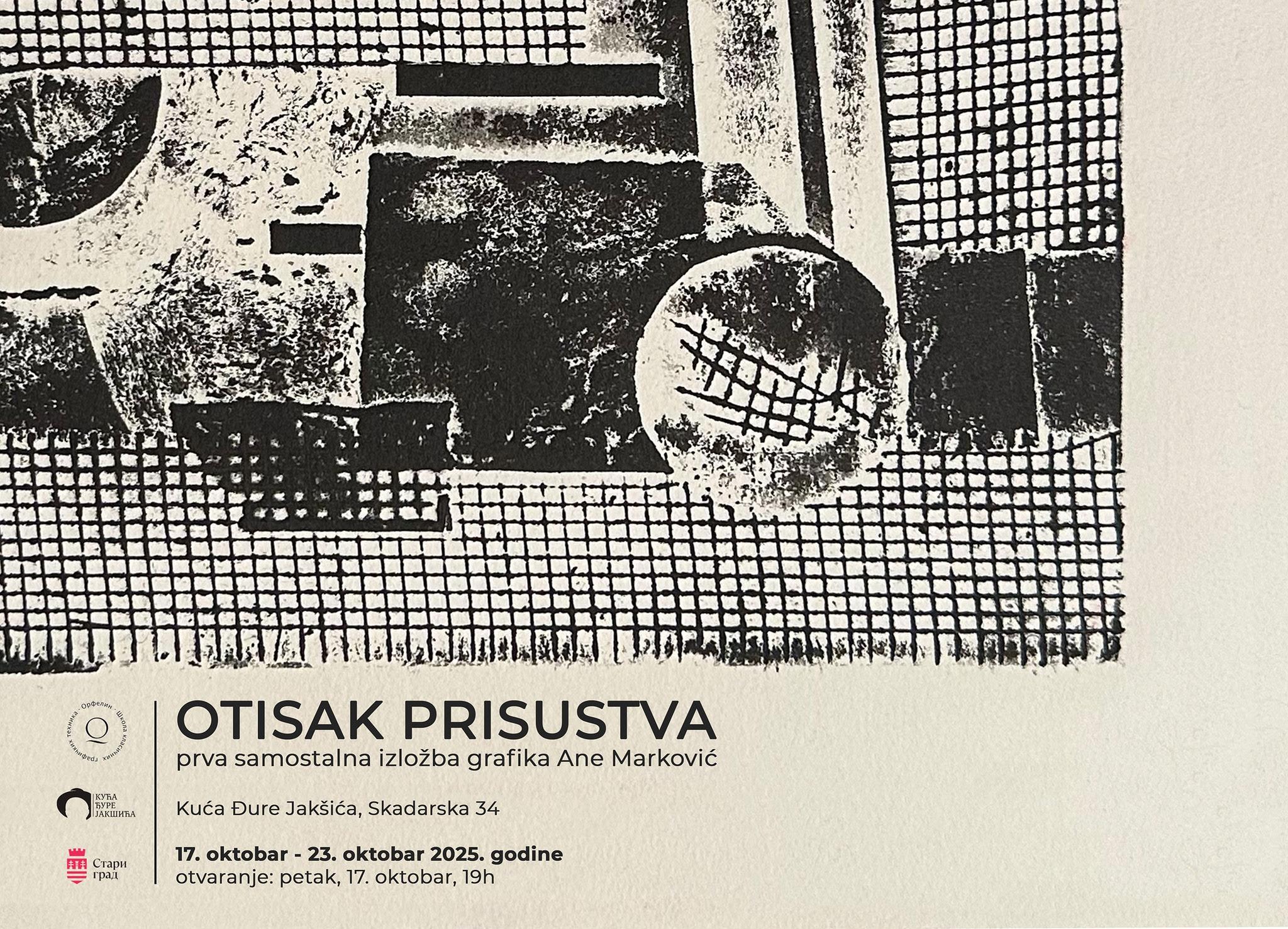 Flajer za Otisak prisustva: Ana Marković