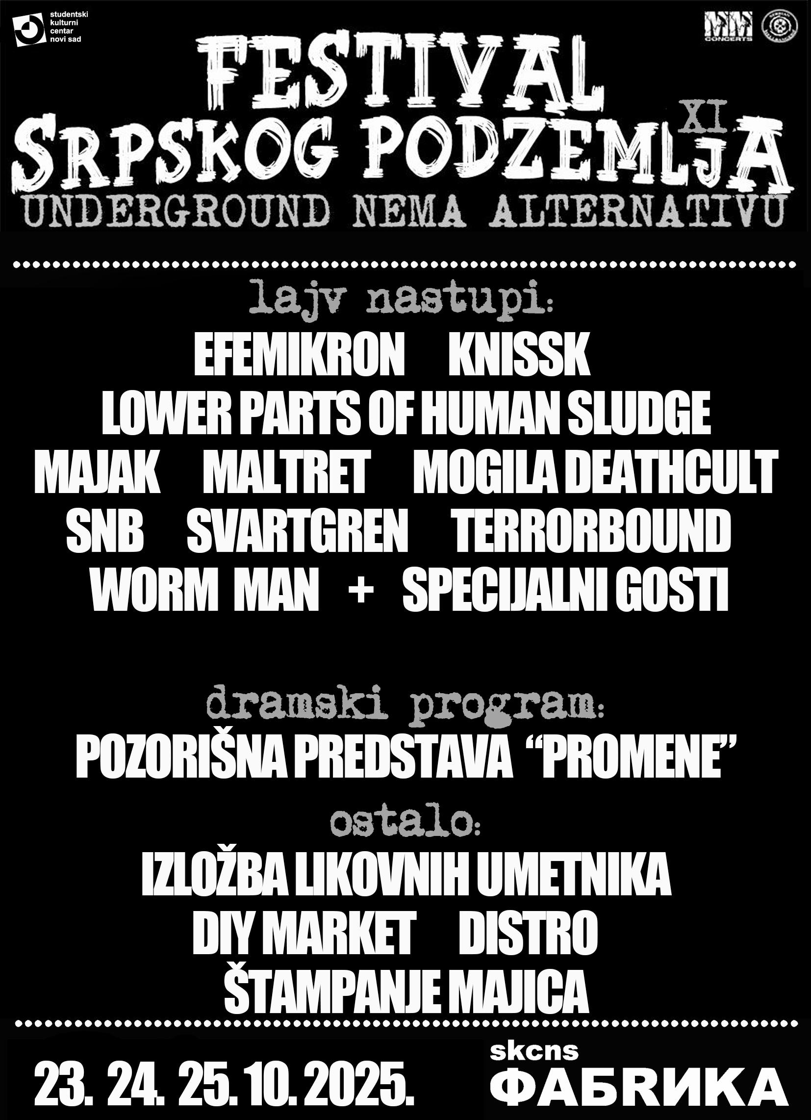 Flajer za Festival srpskog podzemlja XI