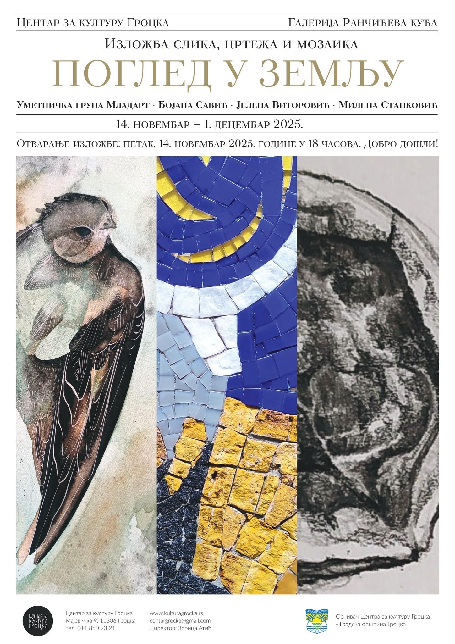 Flajer za Pogled u zemlju: Umetnička grupe Mladart