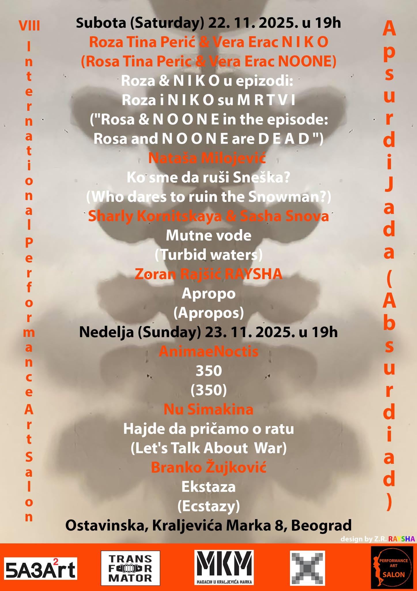 Flajer za Performans Art Salon