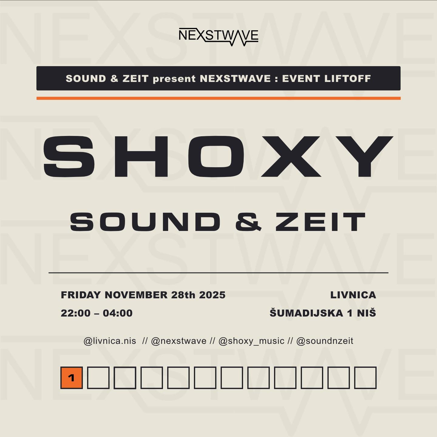 Slika za NEXSTWAVE: Shoxy, Sound & Zeit