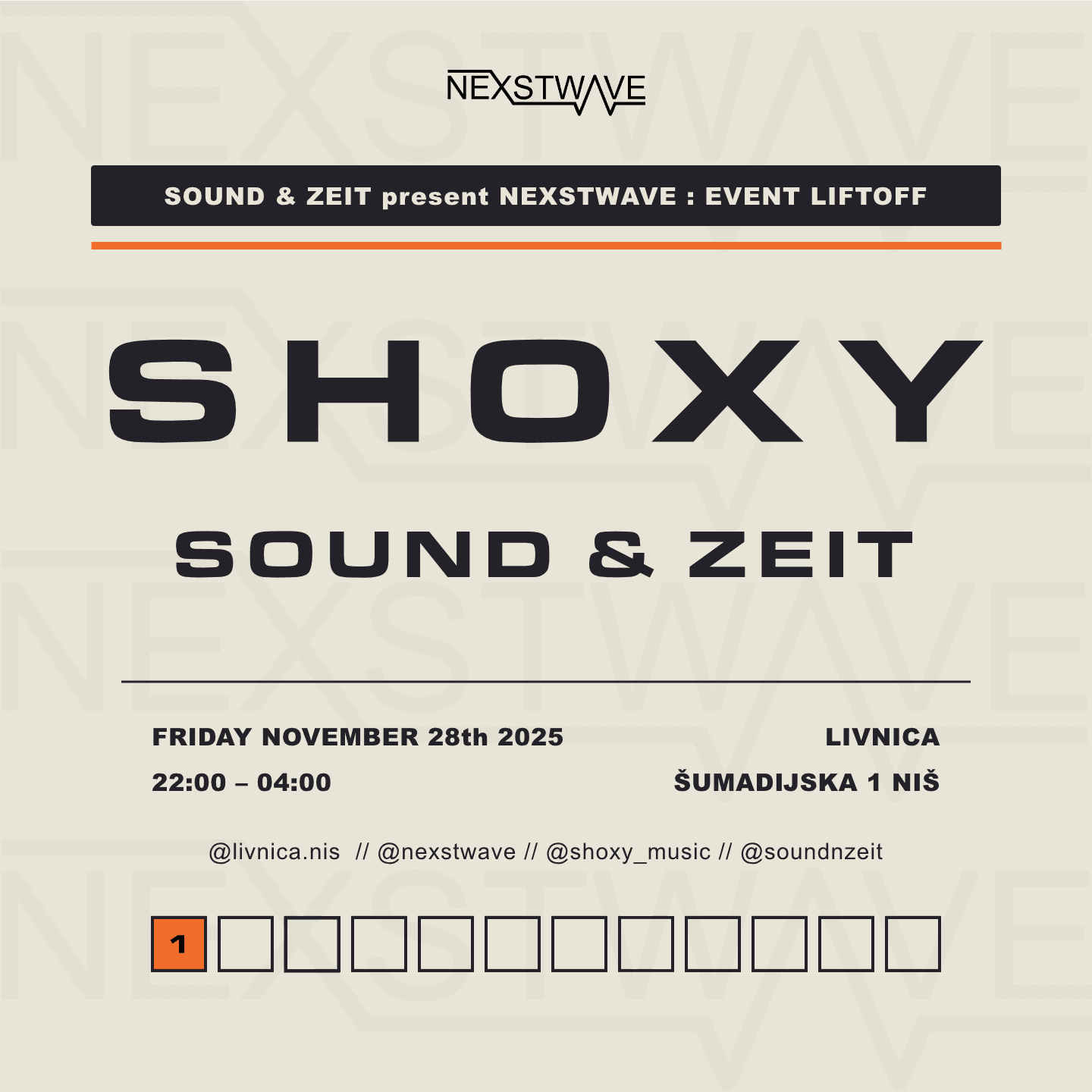 Slika za NEXSTWAVE: Shoxy, Sound & Zeit
