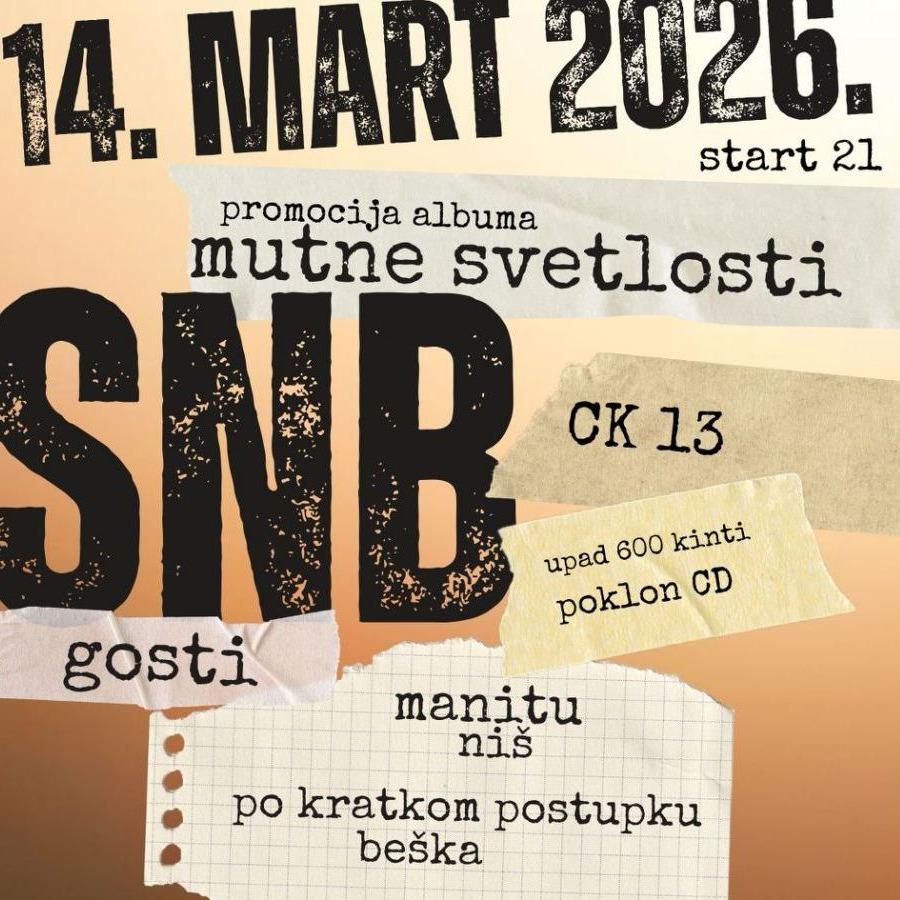SNB: Promocija albuma "Mutne svetlosti"