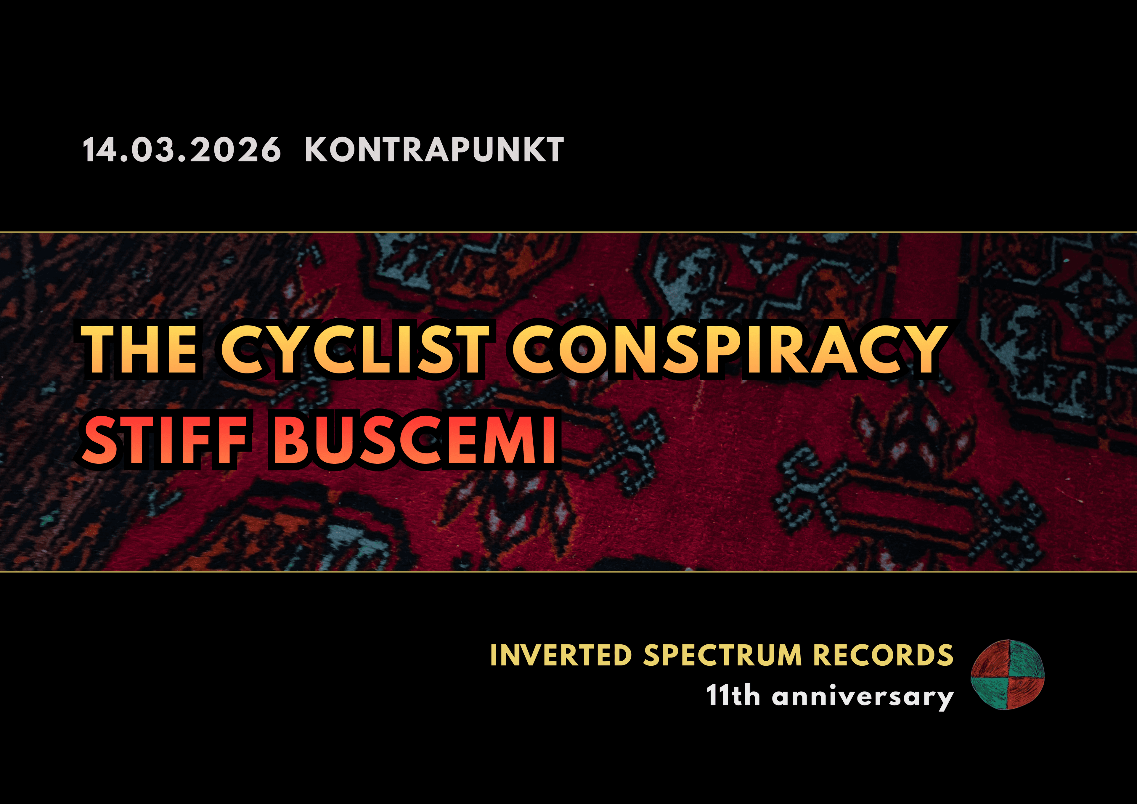Flajer za The Cyclist Conspiracy i Stiff Buscemi