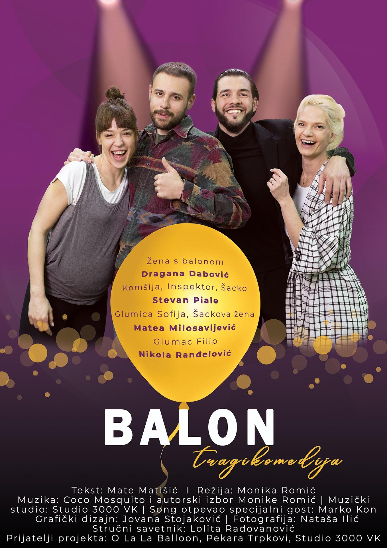 Flajer za Premijera predstave "Balon"