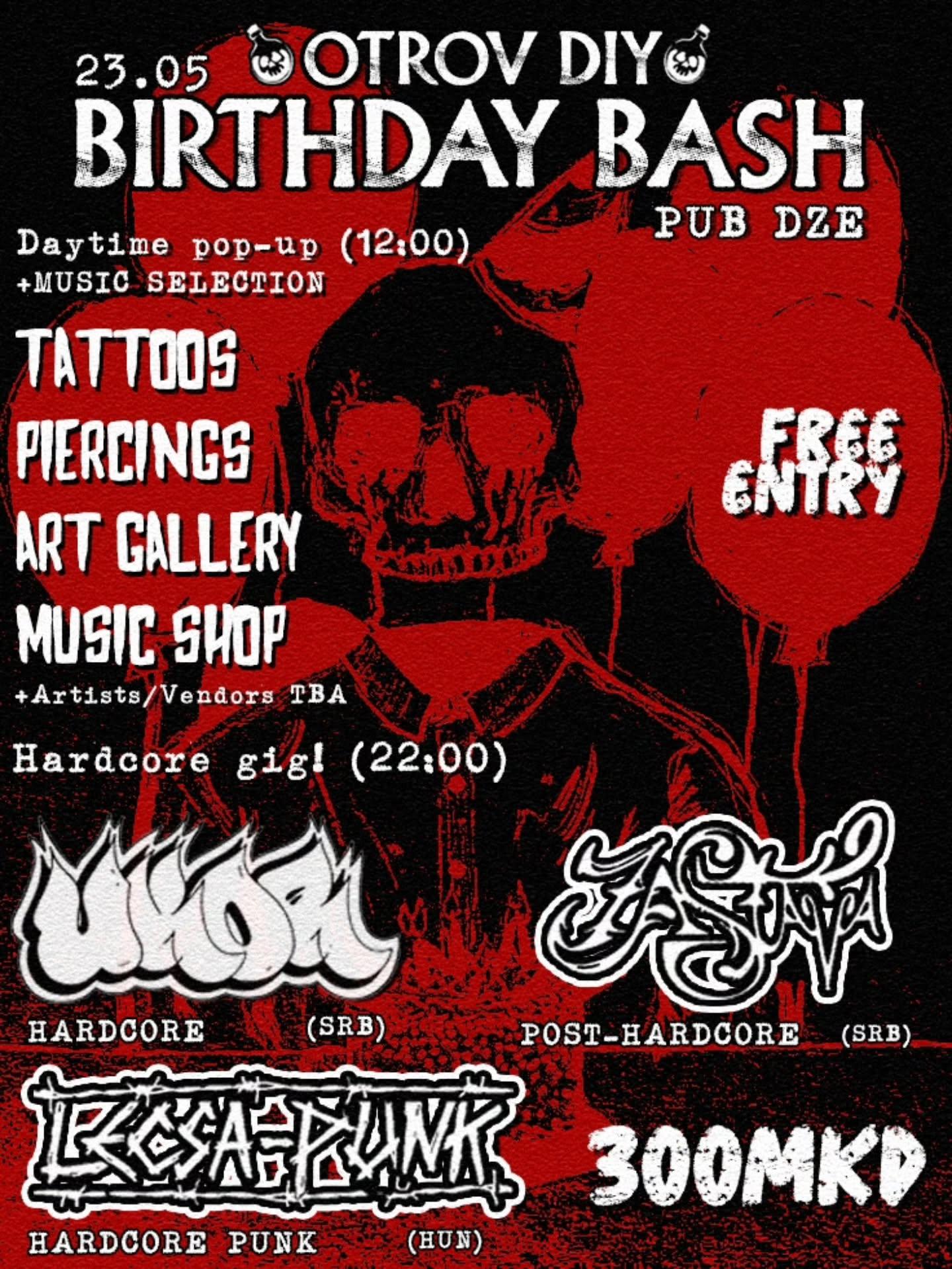 Slika za Ukor + Zastava / Otrov DIY Birthday Bash