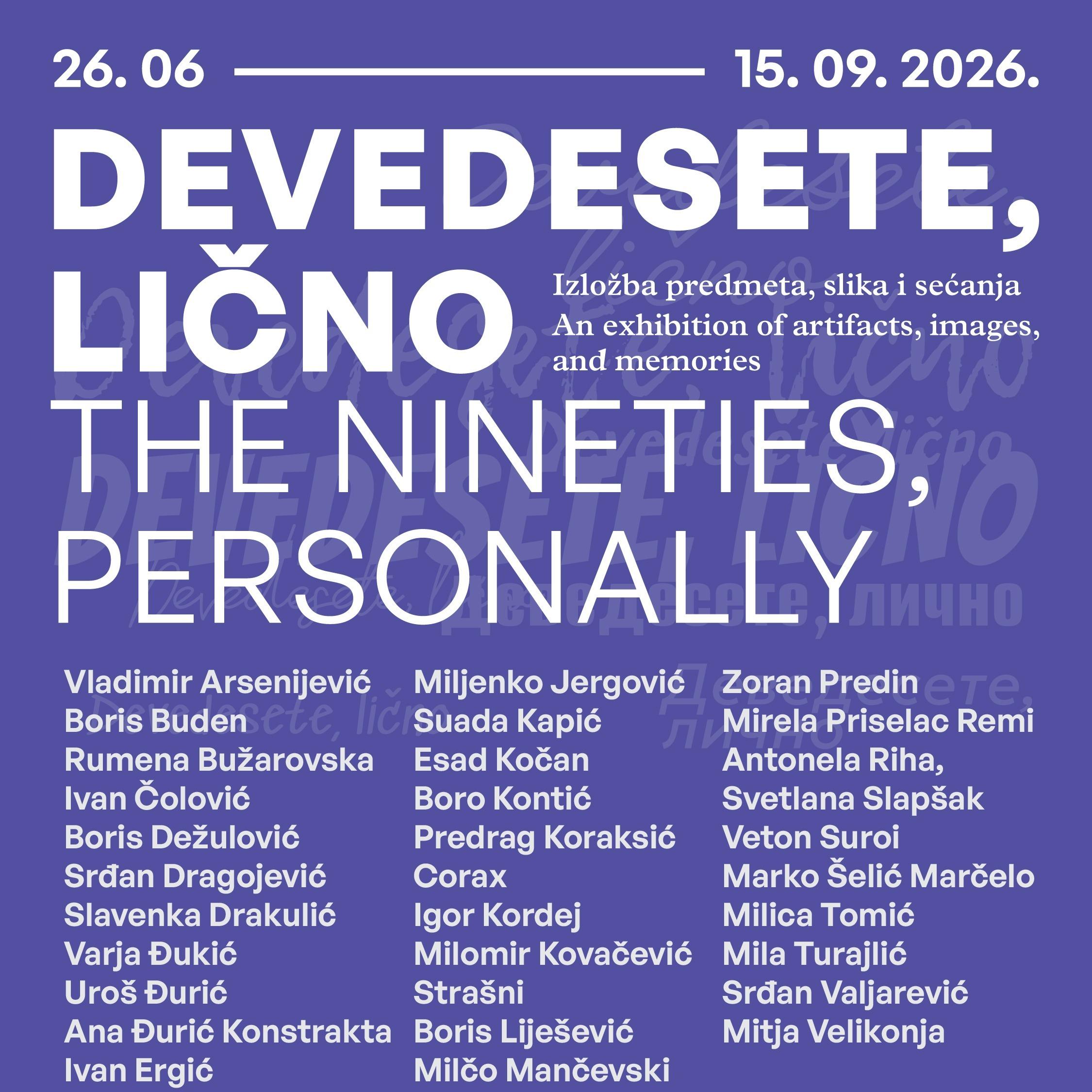 Slika za Devedesete, lično
