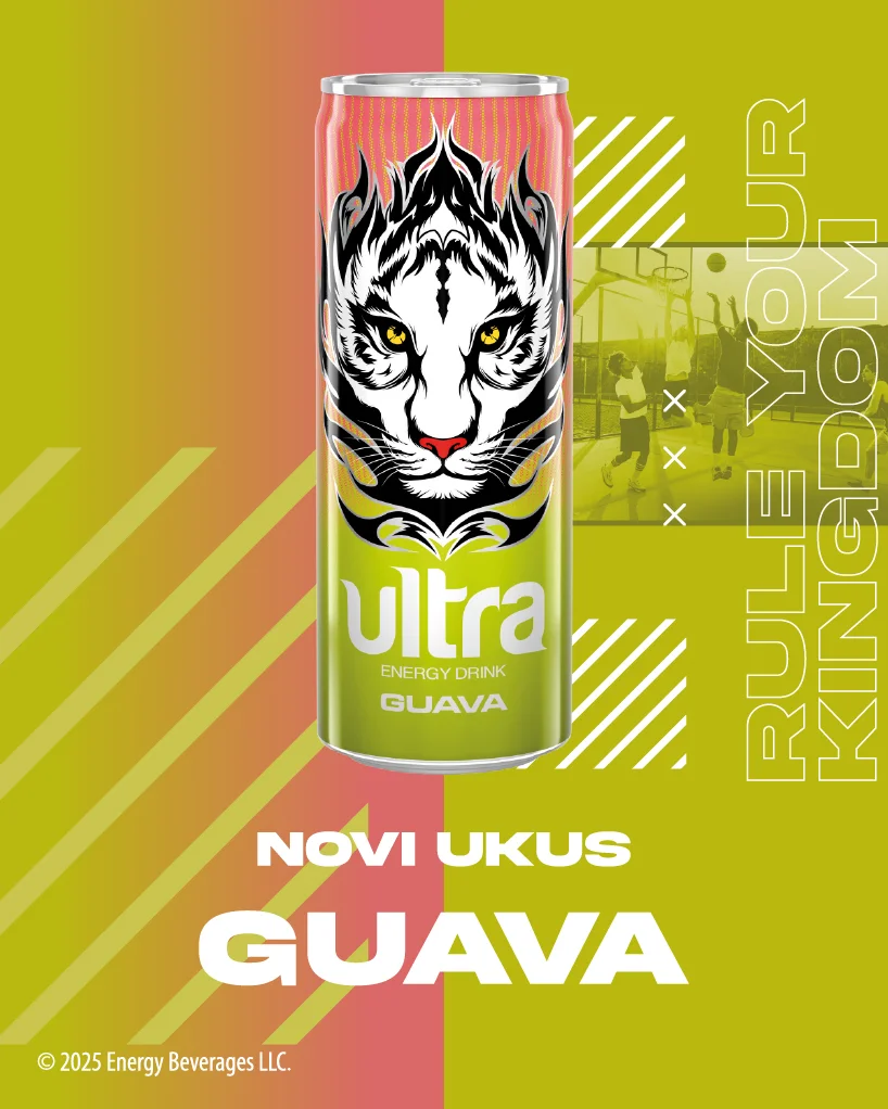 Novi ukus - Guava - Ultra energy drink banner